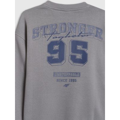 11. Lockerer Jungen-Sweatshirt ohne Kapuze 4F 4FJRSS26TSWSM2635-24S