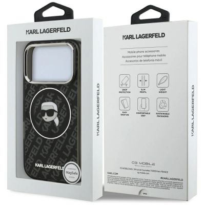 8. Karl Lagerfeld IML Karl Head Logo MagSafe Case für iPhone 17 Pro Max – Schwarz