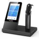 5. Yealink WH67 UC Kabelloses Headset mit Ohrbügel, Kopfbügel und Nackenbügel, inklusive Bluetooth-Ladestation für Büro/Callcenter, Schwarz