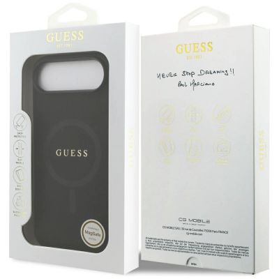 8. Guess Saffiano Classic Logo MagSafe Hülle für iPhone Air - Schwarz
