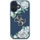 3. Guess Grained Roses Big 4G Logo Hülle für iPhone 16 - Blau