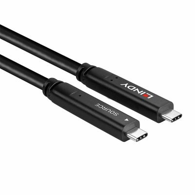 4. Lindy 43398 USB-Kabel USB 3.2 Gen 1 (3.1 Gen 1) 10 m USB-C 5 Gbit/s 60 W Schwarz