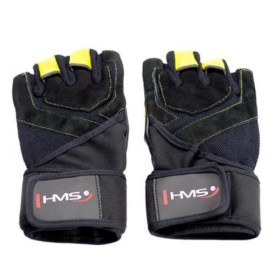 22. Turnhandschuhe Schwarz/Gelb HMS RST01 Größe XL