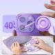 8. Joyroom Colourful Series S-A40-Kabel, einziehbares 3-in-1-USB-A - USB-C / Lightning / Micro-USB 1 m - Lila