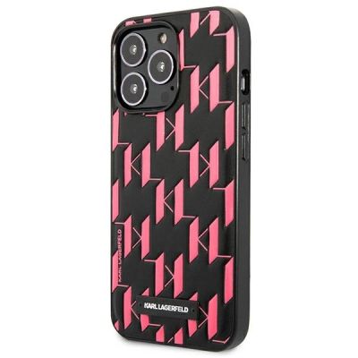 2. Karl Lagerfeld Monogramm-Plakette iPhone 13 Pro / 13 6.1" Hülle - Rosa