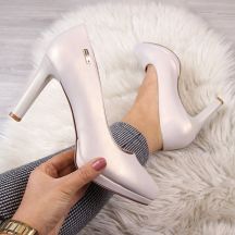 Perlbeige Plateaupumps W Sergio Leone