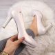 Perlbeige Plateaupumps W Sergio Leone