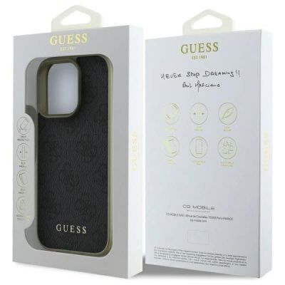 8. Guess 4G Charms Collection Hülle für iPhone 16 Pro – Schwarz