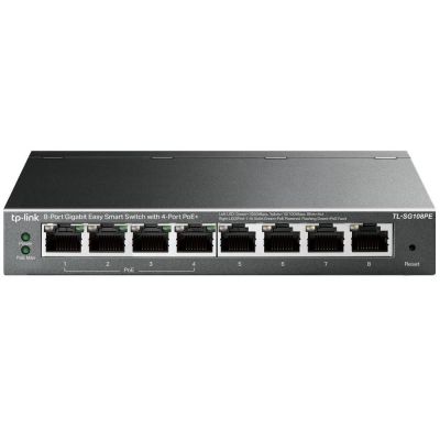 9. Switch TP-LINK TL-SG108PE (8x 10/100/1000Mbps)