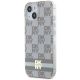 2. DKNY IML Checkered Mono Pattern & Printed Stripes MagSafe-Hülle für iPhone 15 / 14 / 13 – Beige