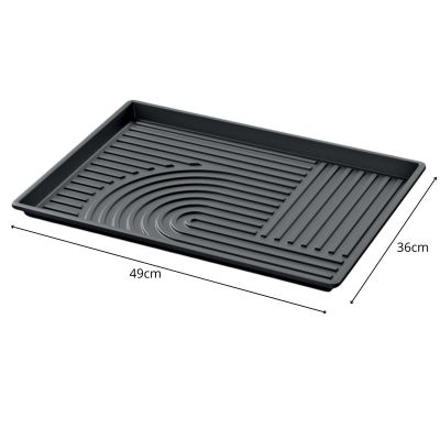 3. KLEINER SCHUHABSTÄNDER MIT ABTROPFEN, TASSY DRY PAD, SCHWARZ, PROSPERPLAST