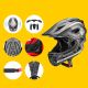 4. Rockbros TT-32SBTG-S Kinderfahrradhelm mit abnehmbarem Kinnbügel, Größe S – Grau