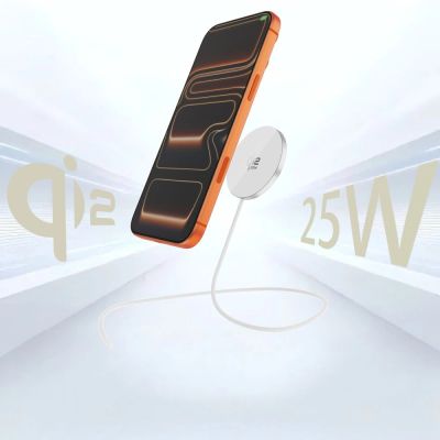 8. Tech-Protect A50 MagSafe 25W QI2.2 Kabelloses Ladegerät – Weiß