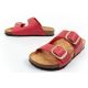 18. Bio Bio Damen-Slipper, profilierte Flip-Flops, Naturleder