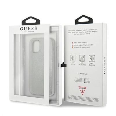 8. Guess GUHCP12S3D4GTR iPhone 12 mini 5,4" transparentes Hardcase 4G 3D Pattern Collection
