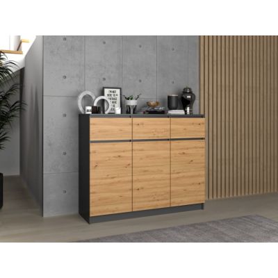 5. Kommode 3D3S 120x40xH97 anthrazit/artisan