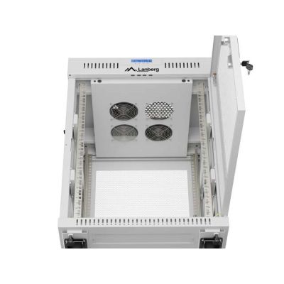 20. LANBERG Standschrank 19" 15U 600x600 LCD Grau