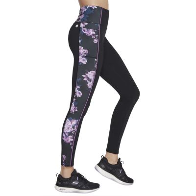 3. Skechers GO Stretch Winter Bloom Leggings LG5-BLVP Schwarz XS