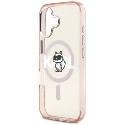 6. Karl Lagerfeld IML Choupette Sketch Logo MagSafe iPhone 17 Hülle - Pink