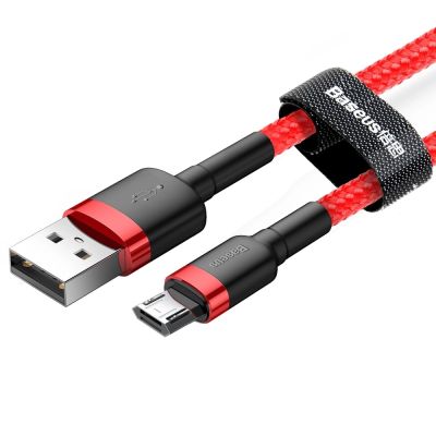 8. Baseus Cafule Kabel CAMKLF-B09 USB-A / Micro USB 2,4A 1 m - rot