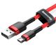 8. Baseus Cafule Kabel CAMKLF-B09 USB-A / Micro USB 2,4A 1 m - rot