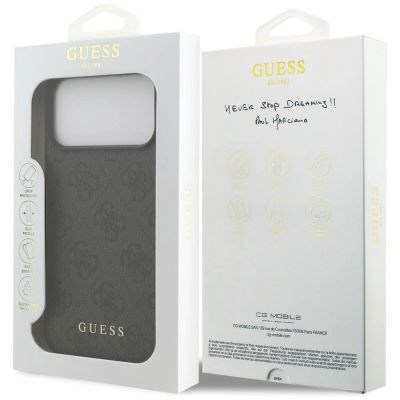 8. Guess 4G Classic Hülle für iPhone 17 Pro Max / 18 Pro Max – Schwarz