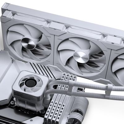 6. PHANTEKS Glacier One 420D30 X2 DRGB AiO Wasserkühlung – 420 mm, Weiß