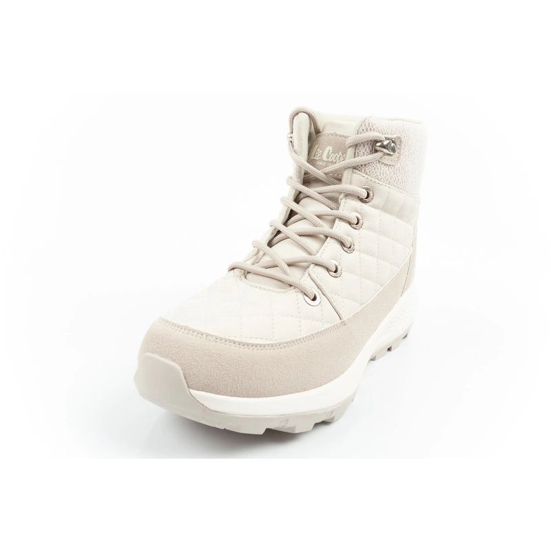 3. Lee Cooper Damen Winter-Wandersportschuhe, isoliert, creme, Öko-Leder