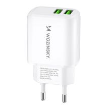 Wozinsky CUWCW 2.4A 2 x USB-A Wandladegerät - Weiß
