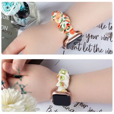 9. Stoffarmband für Apple Watch 42/44/45 mm, elastisches Armband – Gelb