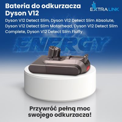 11. Extralink | Filter + Akku-Ersatz, Akku für Dyson V12 Staubsauger | 25,2 V 2500 mAh
