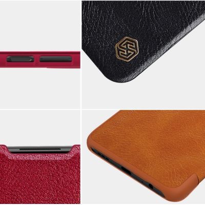 24. Nillkin Qin Lederholsterhülle für Xiaomi Redmi Note 9T 5G braun