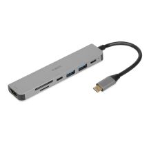 IBOX HUB USB IUH3SL4K SLIM USB 3.2 HDMI 4K PD 100W
