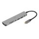IBOX HUB USB IUH3SL4K SLIM USB 3.2 HDMI 4K PD 100W