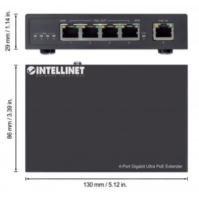 6. Intellinet 561617 Netzwerk-Extender/Netzwerk-Transmitter Schwarz 10, 100, 1000 Mbit/s