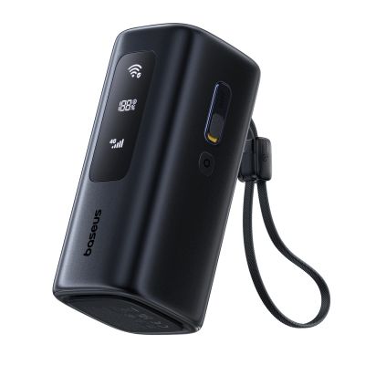 Baseus EnerGeek GX11 MiFi 20000mAh 67W Powerbank mit WLAN-Funktion - Schwarz