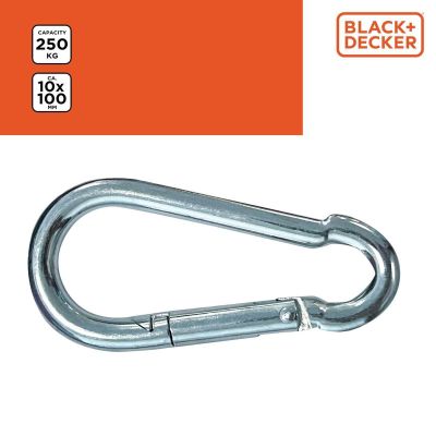 3. Stahlkarabiner, 4-teilig, Black + Decker