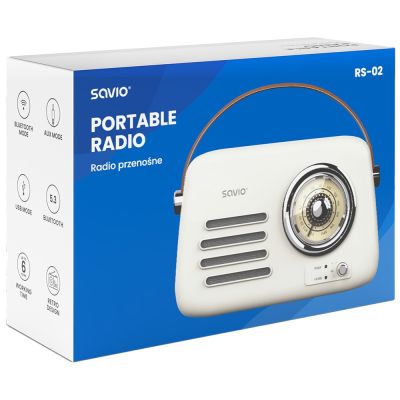 6. SAVIO Tragbares Radio Weiß RS-02