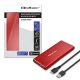 6. QOLTEC M.2 SSD-Gehäuse | SATA | NGFF | USB 3.0 | Superschnelle 5 Gbit/s | 2 TB | Rot