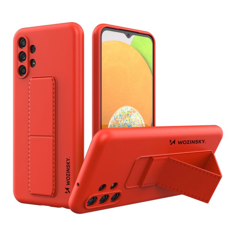 Wozinsky Kickstand Case Silikonhülle mit Ständer Samsung Galaxy A13 5G rot