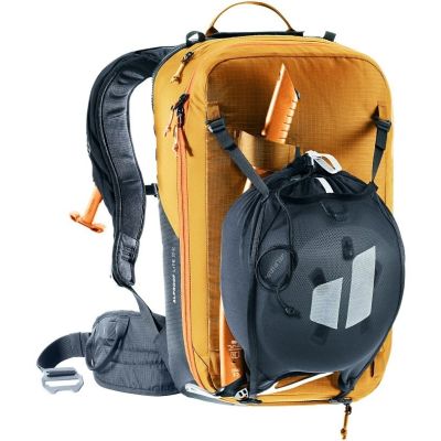 4. Deuter Alproof Lite 20 SL Rucksack – Zimt/Schwarz + Deuter Wash Center I Kosmetiktasche, Rosine/Caspia