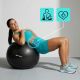 3. Meteor Fitnessball 65 cm Schwarz
