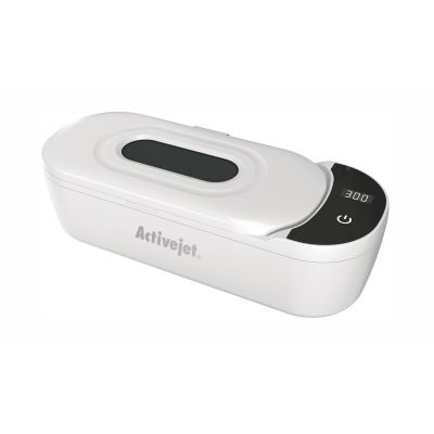 Activejet AUC-200 Ultraschall-UV-Reiniger für Zahnprothesen, Brillen und Schmuck, weiß.