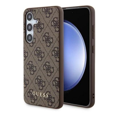 Guess 4G Metal Gold Logo Hülle für Samsung Galaxy A35 – braun