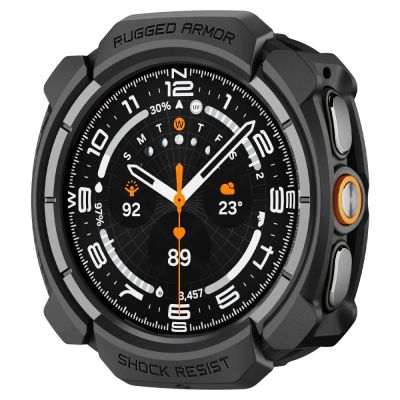 3. Spigen Rugged Armor Schutzhülle für Samsung Galaxy Watch Ultra 47 mm – Mattschwarz