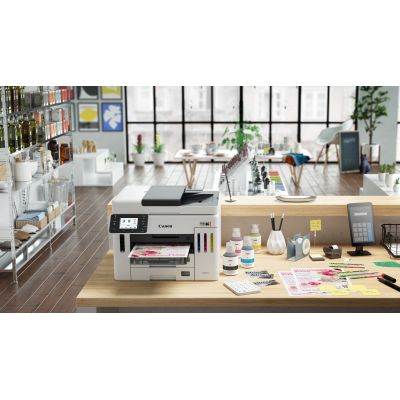 57. Canon MAXIFY GX 7150 Drucker, Tintenstrahl, Farbdruck, 600 x 1200 dpi, A4, Direktdruck, Weiß