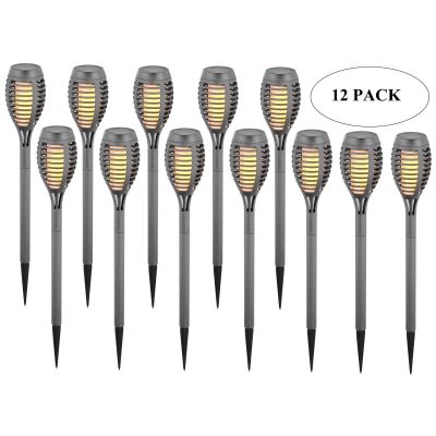 Taschenlampe mit tanzenden Flammen, 12 LED SMD, 7,5 x 7,5 x 46,5 cm, Grau – 12 Stück