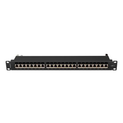 5. LANBERG Patchpanel 19" 24 Ports 1U CAT.7 FTP Schwarz PPS7-1024-B