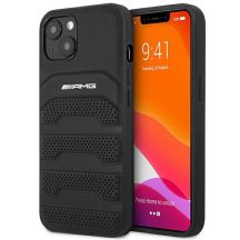 Mercedes AMG Hülle mit geprägten Linien für iPhone 13 / 14 / 15 - Schwarz