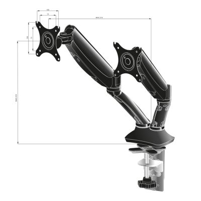 9. Iiyama DS3002C-B1 Tischhalterung – Schreibtischhalterung (verstellbarer Arm)
